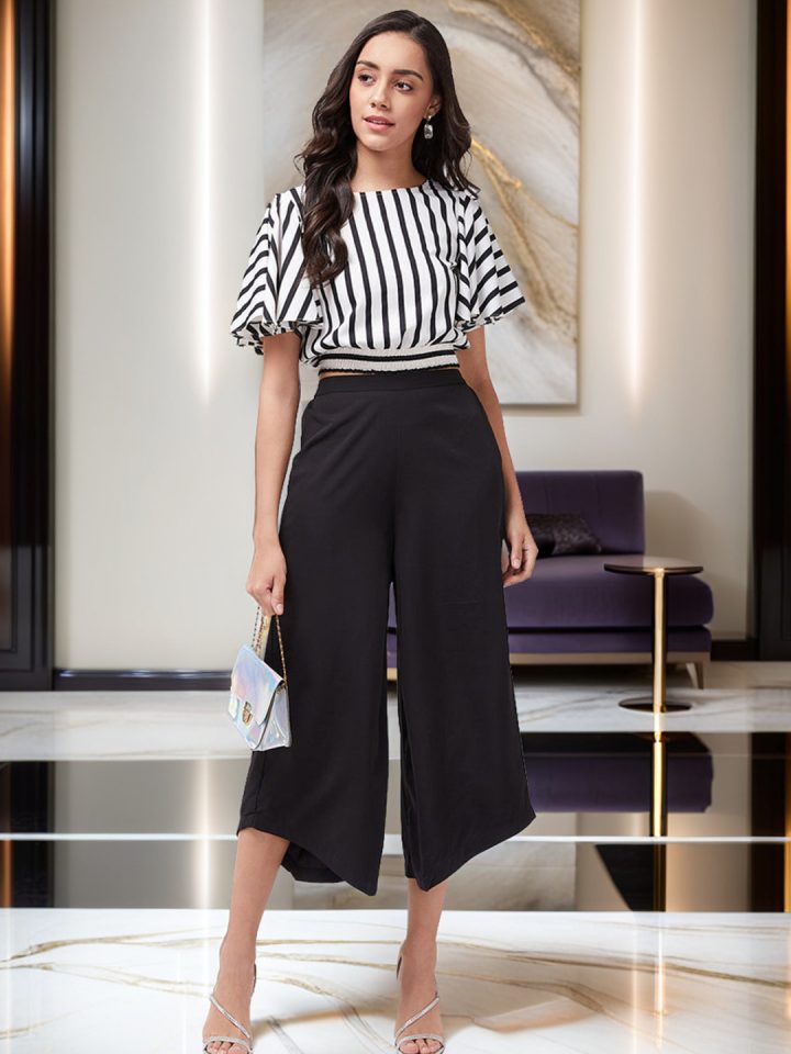 Layered Sets: Striped Crop Top with Capris