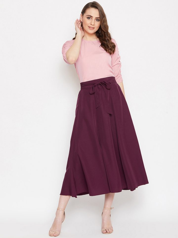 e0d3fc9a-66c8-4dbb-849e-ab5219a176e81714200913640WomenPinkBurgundySolidTopwithSkirt1
